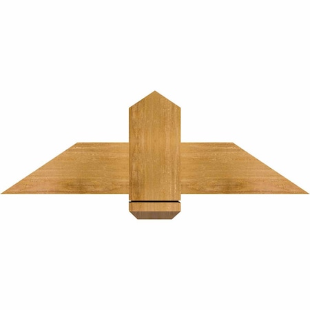 Ekena Millwork Eugene Rough Sawn Timber Gable Bracket, Western Red Cedar, 36"W x 12"H x 4"D x 6"F, 8/12 Pitch GBW036X12X0406EUG00RWR